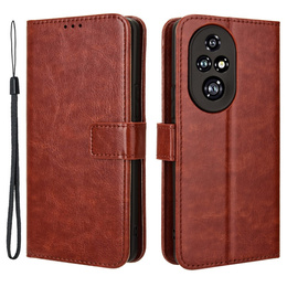 Cu clapetă pentru Xiaomi Poco M7 Pro 5G, Crazy Horse Wallet, maro