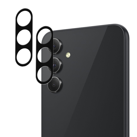 2x ERBORD sticlă călită ERBORD pentru camera pentru Samsung Galaxy A54 5G, negru