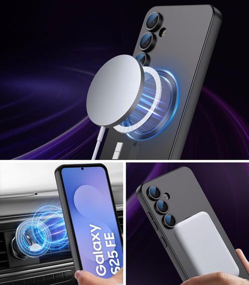 Husă pentru Samsung Galaxy S25 FE, ColorMag, pentru MagSafe, negru