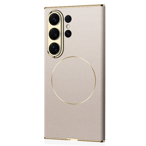 Husă magnetică din piele GKK Nickel Ring pentru Samsung Galaxy S26 Ultra