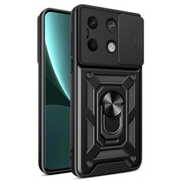 Husă blindată pentru Xiaomi Redmi Note 13 5G, CamShield Slide, negru