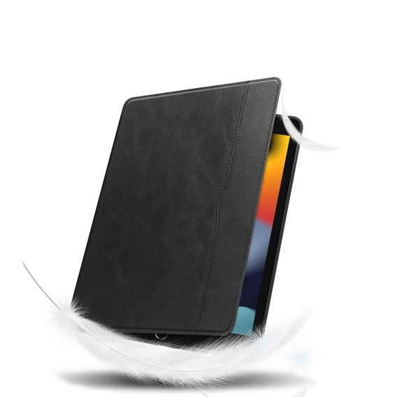Husă pentru iPad 10.2 2021 / 2020 / 2019, Business Card and Pen Slot, negru