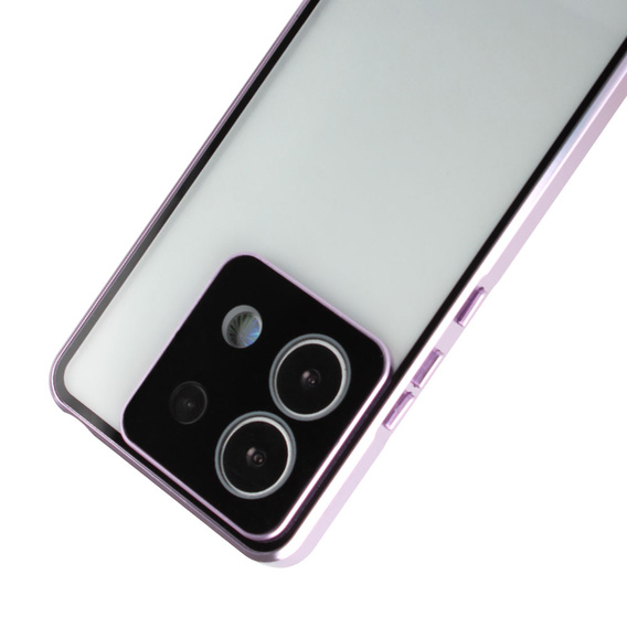 Husa pentru Xiaomi Redmi Note 13 Pro 5G, Magnetic Dual Glass, violet