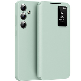 Husă cu clapetă pentru Samsung Galaxy S25, Smart View Wallet, verde