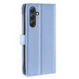 Cu clapetă pentru Samsung Galaxy A54 5G, Wallet Zipper Pocket, albastru