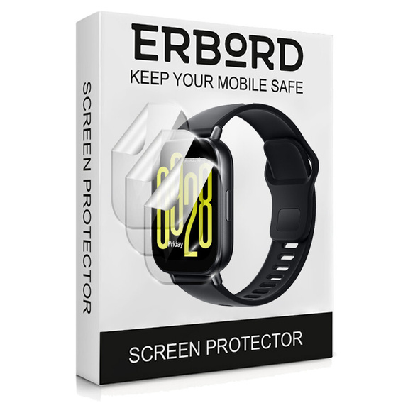 3x ERBORD Hydrogel Foil pentru Xiaomi Redmi Watch 5 Active