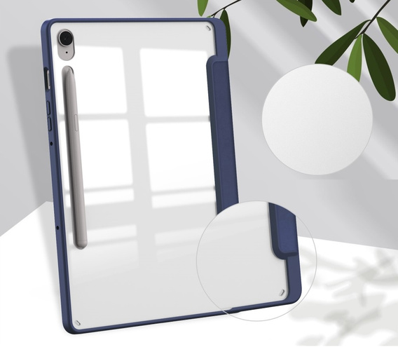Husă pentru Samsung Galaxy Tab S10 Lite / S10 FE / S9 FE, Smartcase Hybrid, cu spațiu pentru stylus, albastru închis