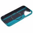 Carcasa pentru iPhone 16, Carbon Fiber MagSafe, negru / albastru