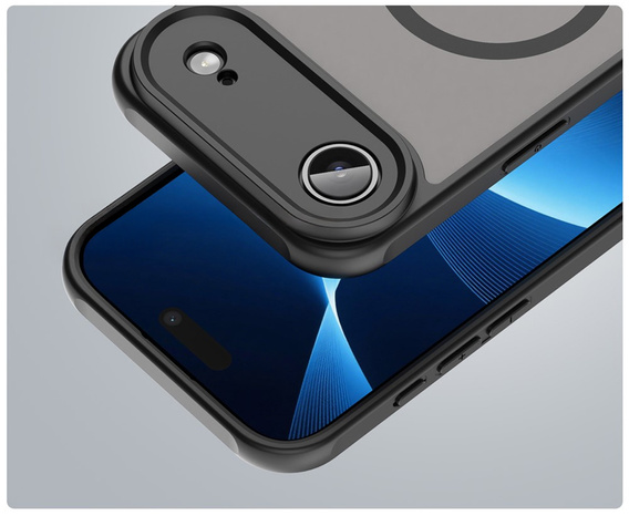 Husă Matt pentru iPhone Air, pentru MagSafe, cu protecție pentru cameră, negru mat