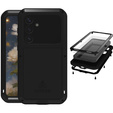 Love Mei Huse pentru Samsung Galaxy S25+ Plus, armored with glass, negru
