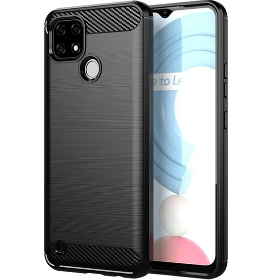 Huse pentru Realme C21Y / C25Y, Carbon, negru