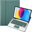 Carcasă + tastatură iPad 10.9 2022 10 Gen, TouchPad Pen Slot, verde închis