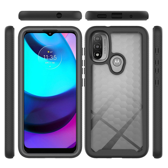 Carcasă pentru Motorola Moto E20, Shockproof, cu folie, albastru