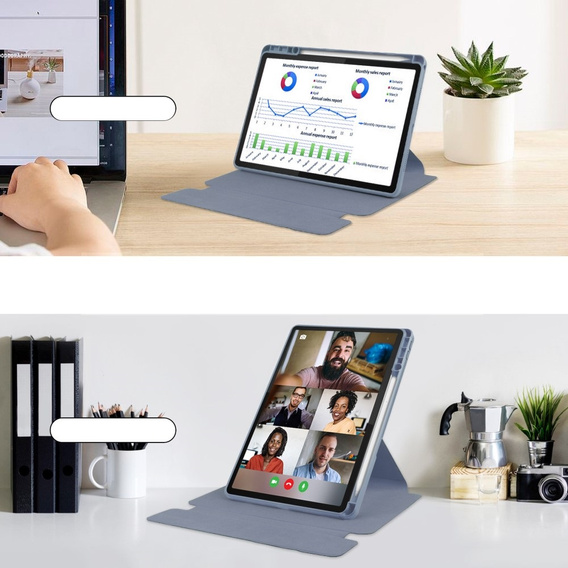 Husă pentru tastatură pentru Lenovo Tab M11, Rotary 360° Leather, violet