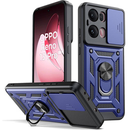 Husă blindată pentru Oppo Reno 13 Pro, CamShield Slide, albastru