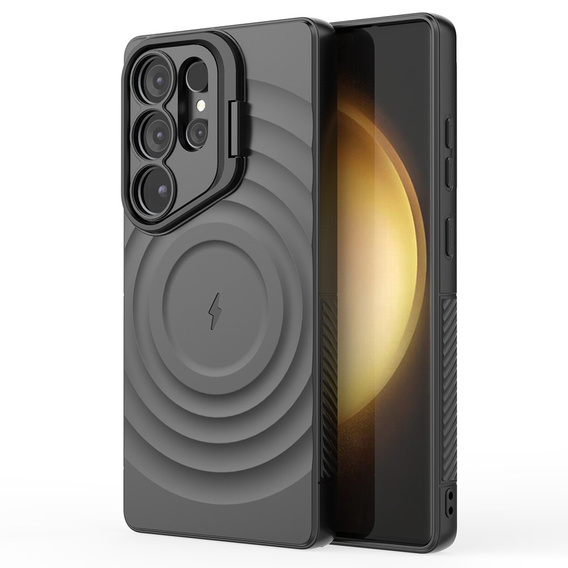 Husă pentru Samsung Galaxy S25 Ultra, Ripple Kickstand, pentru MagSafe, negru
