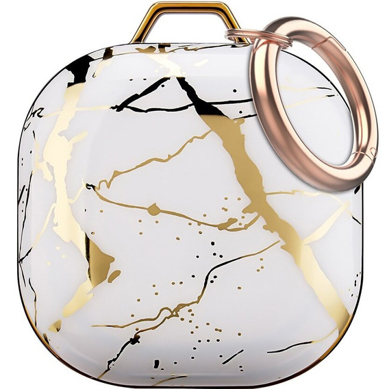 Husă pentru Samsung Galaxy Buds 2 / 2 Pro / Pro / Live, marmură albă