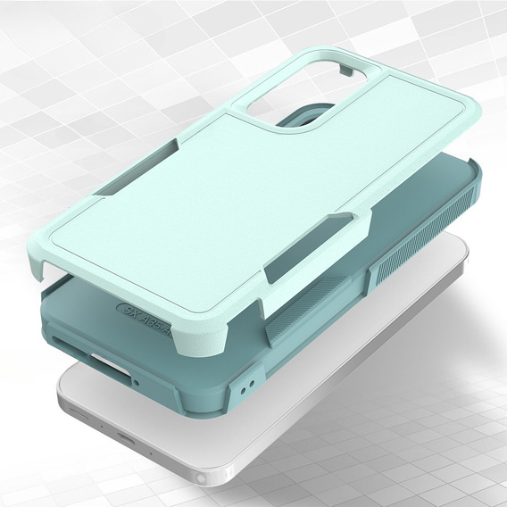 Husa blindată pentru Samsung Galaxy A55 5G, Dual Shockproof, verde