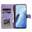 Cu clapetă pentru Oppo Reno7 5G, Mandala, violet