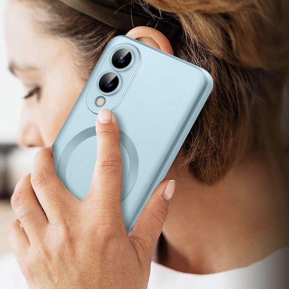 Carcasă pentru Samsung Galaxy S25 Edge, ColorMag, pentru MagSafe, albastru + sticlă călită 9H