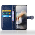 Husa cu clapetă pentru Motorola Moto G56 5G, Wallet Rhombus, albastru
