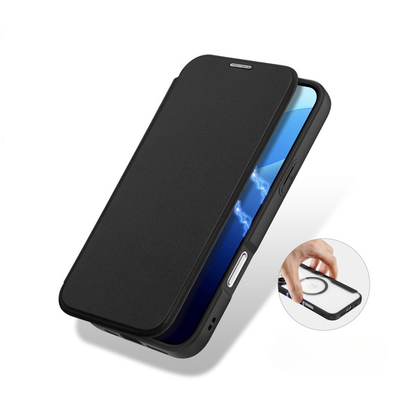 Dux Ducis Huse pentru iPhone 16 Pro, Skin X Pro, MagSafe, negru