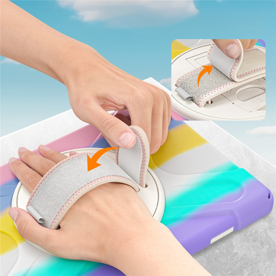 Husă blindată cu suport și curea de umăr pentru Samsung Galaxy Tab A11+