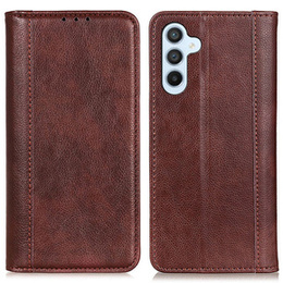 Huse pentru Samsung Galaxy A55 5G, Wallet Litchi Leather, maro