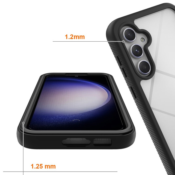 Carcasă pentru Samsung Galaxy A35 5G, Shockproof, cu folie, negru