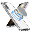Carcasă de protecție pentru camera foto pentru Samsung Galaxy S21 FE 5G, CamShield MagSafe, transparent / argintiu