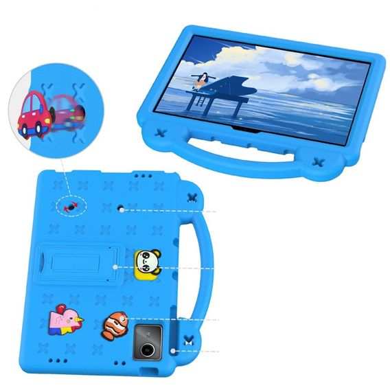 Husă pentru copii pentru Lenovo Tab M11, Cute Patterns, cu suport, albastru