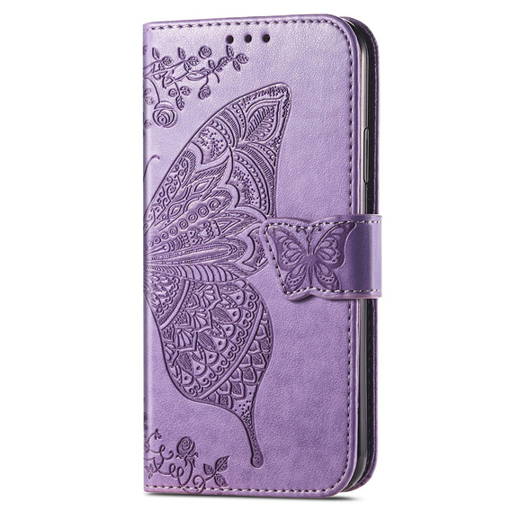 Cu clapetă pentru Xiaomi 14T, Butterfly, violet