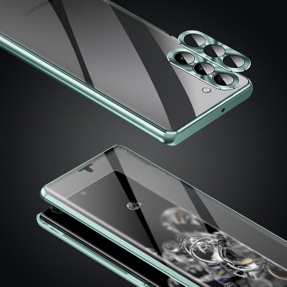 Husa pentru Samsung Galaxy S23, Magnetic Dual Glass, verde