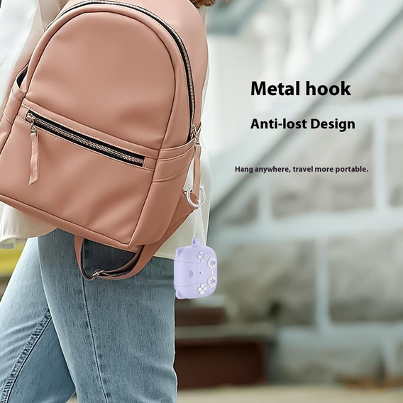 Husă din silicon cu motiv de labă de pisică cu inel pentru Apple AirPods Pro 3