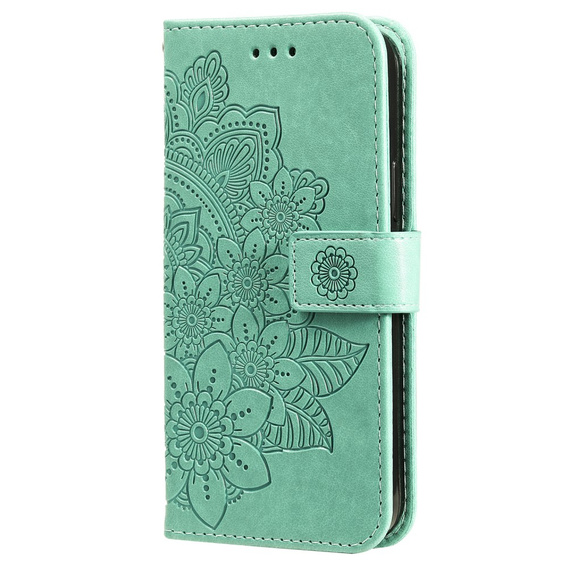 Cu clapetă pentru Xiaomi Redmi Note 13 Pro 5G, Mandala, verde