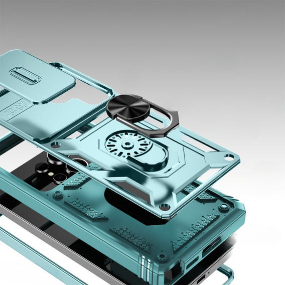 Husă pentru Samsung Galaxy S25 Ultra, KickStand Camera Lens, albastru