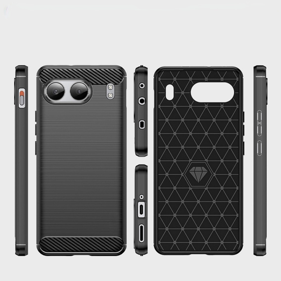 Huse pentru OnePlus Nord 4, Carbon, negru