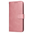 Cu clapetă pentru Realme C67, Leather Wallet, roz rose gold