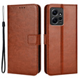 Cu clapetă pentru Xiaomi Redmi Note 12 4G, Crazy Horse Wallet, maro
