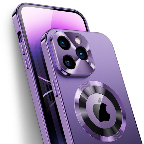 Husă pentru iPhone 13 Pro Max, Dual Glass, pentru Magsafe, violet
