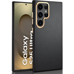 Husă din piele pentru Samsung Galaxy S25 Ultra, leather hybrid, negru