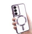 Husă pentru Samsung Galaxy S23 Plus, Electro MagSafe, violet + Sticlă pentru ecran