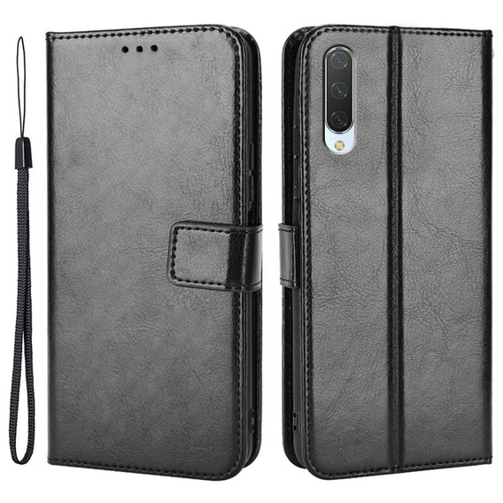 Cu clapetă pentru Xiaomi Mi 9 Lite, Crazy Horse Wallet, negru