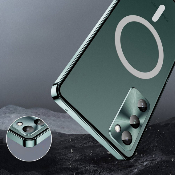 Carcasă de protecție pentru camera foto pentru Samsung Galaxy S20 FE, CamShield MagSafe, transparent / verde