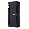 Cu clapetă pentru Oppo Reno8 T 4G, Wallet Zipper Pocket, negru