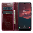 Carcasă flip CASEME pentru Samsung Galaxy A34 5G, Waxy Textured, roșu