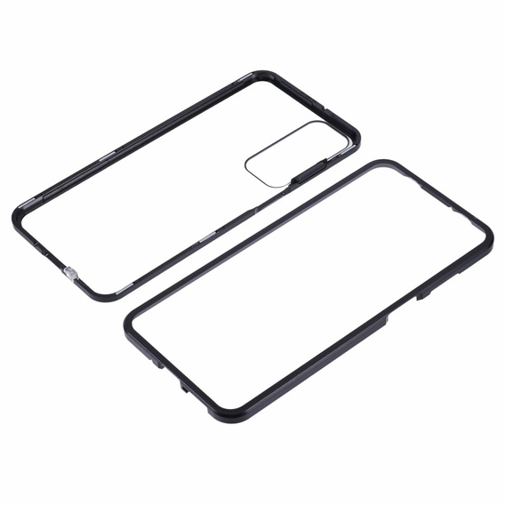 Husa pentru Samsung Galaxy A16, Magnetic Dual Glass, negru
