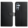 Cu clapetă pentru Samsung Galaxy A35 5G, Split Leather Wallet, negru