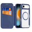 Husă Dux Ducis pentru iPhone Air, Skin X Pro, cu clapetă, pentru MagSafe, albastru marin