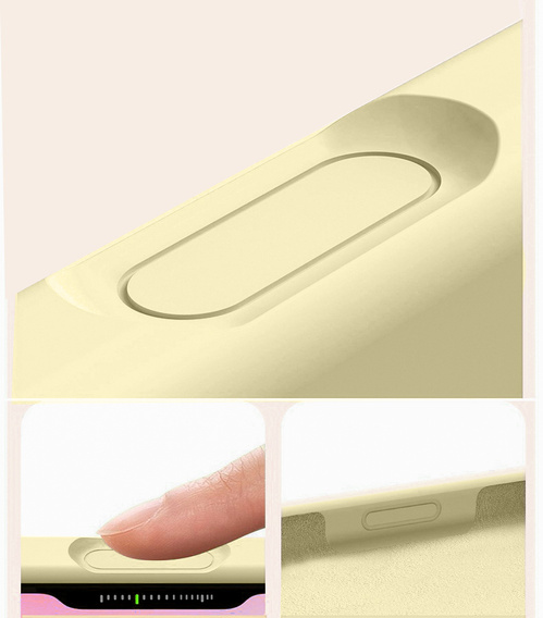 Manșon din silicon pentru iPhone 17 Pro Max, pentru MagSafe, antișoc, galben